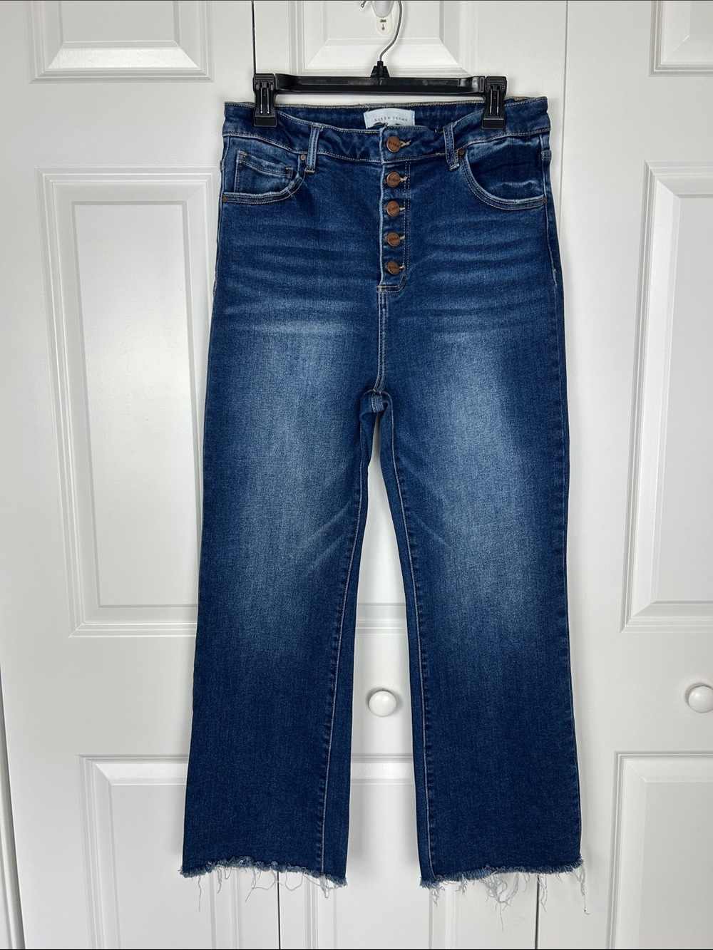 Risen High-Rise Button-Fly Women’s Jeans - Dark Blue Size 15/32
